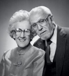 Catherine Muir with her husband. 